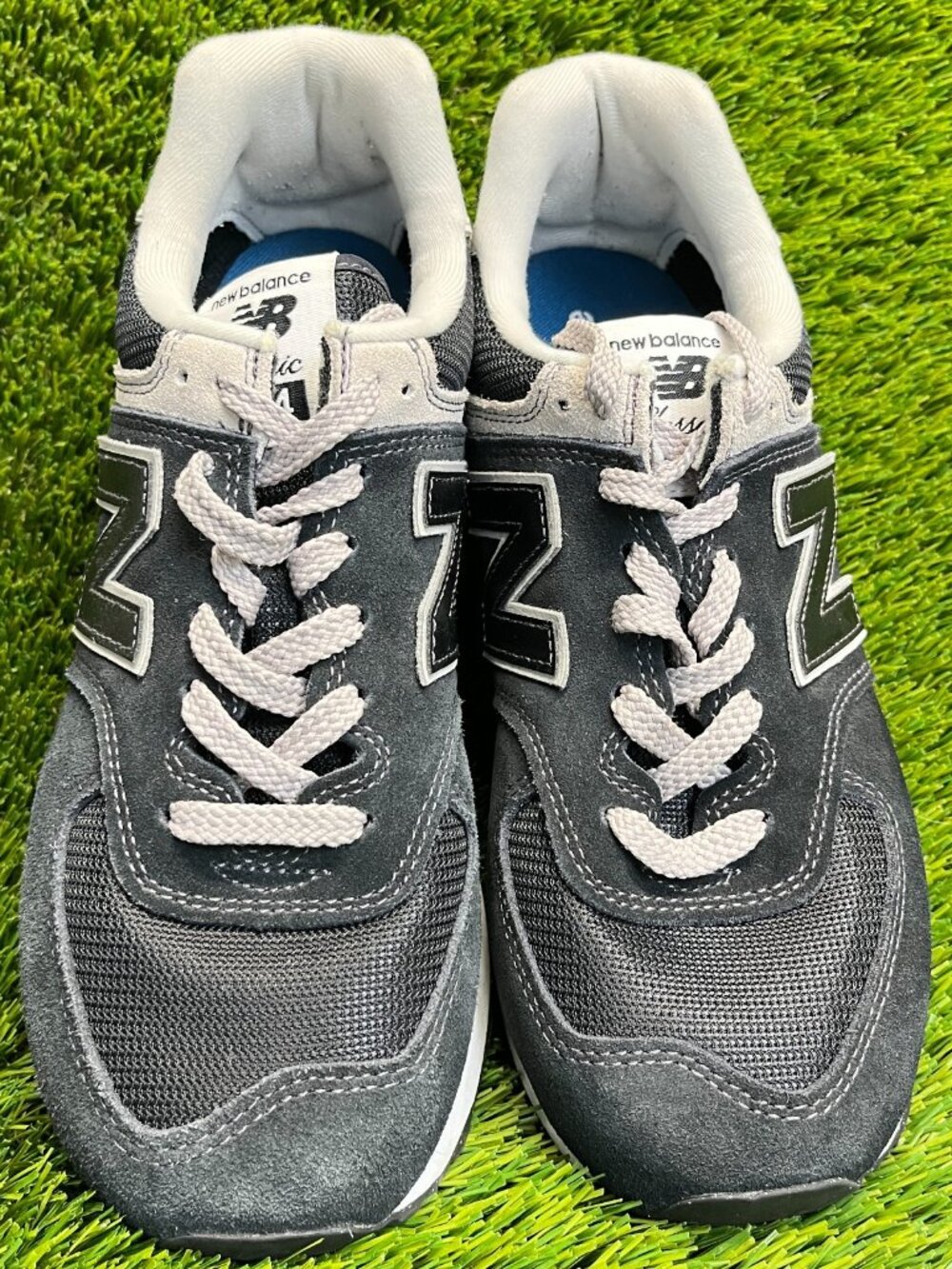 New Balance 574 Classic Womens Size 9 Black Gray Athletic Running Shoes Sneakers - Picture 5 of 10